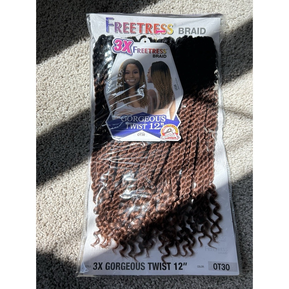 Free tress Braid 3x Gorgeous Twist 12" Color OT30